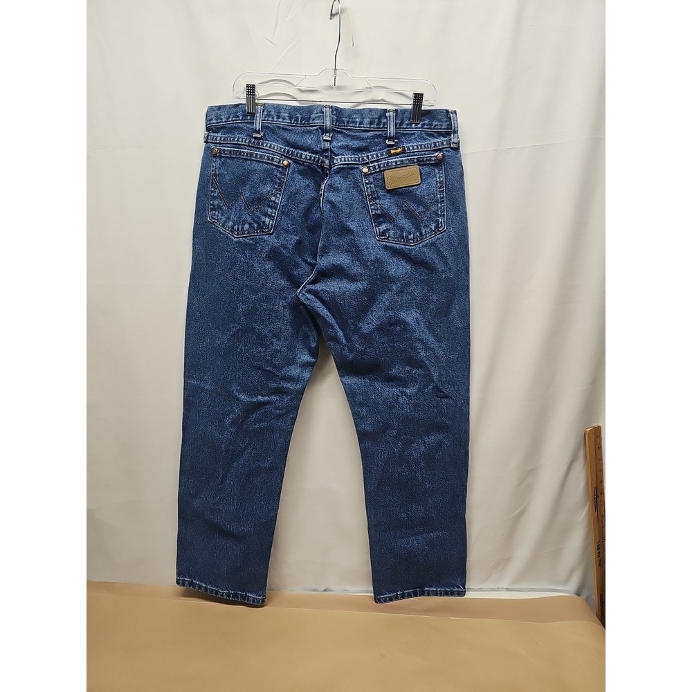 Wrangler Men Blue Cowboy Cut Original Fit Jeans Stonewashed 1013mwzgk Size 36x30 - Picture 8 of 16